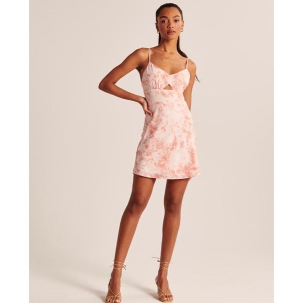 Abercrombie & Fitch Pink Tie Dye Slip Dress